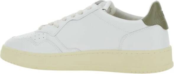 Autry Witte Sneakers met Groene Hiel Tab White Heren
