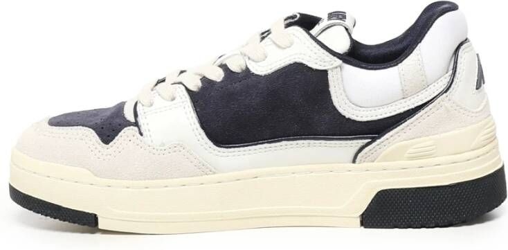 Autry Witte Sneakers met Leer en Suède