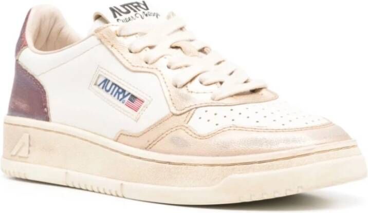 Autry Witte Sneakers met Logo Applicatie White Dames