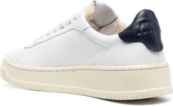 Autry Witte Sneakers met Logo en Contrast Hiel Wit Dames