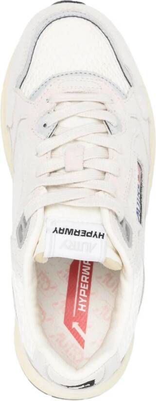 Autry Witte Sneakers met Mesh en Suède