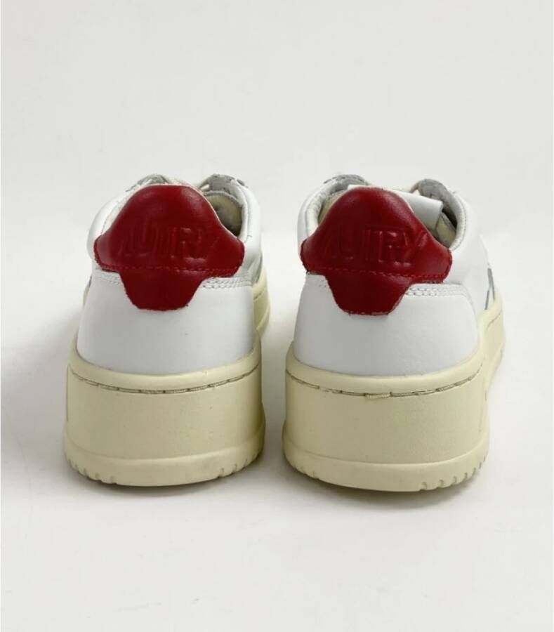 Autry Witte Sneakers met Rode Hiel White Dames
