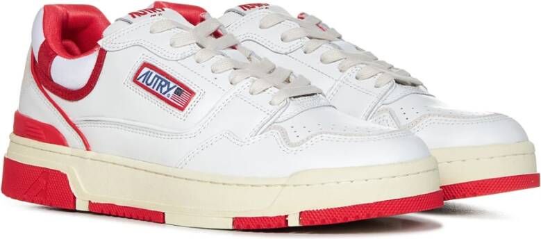 Autry Witte Sneakers met Vetersluiting en Geperforeerde Neus Wit Heren