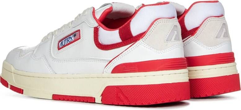 Autry Witte Sneakers met Vetersluiting en Geperforeerde Neus Wit Heren