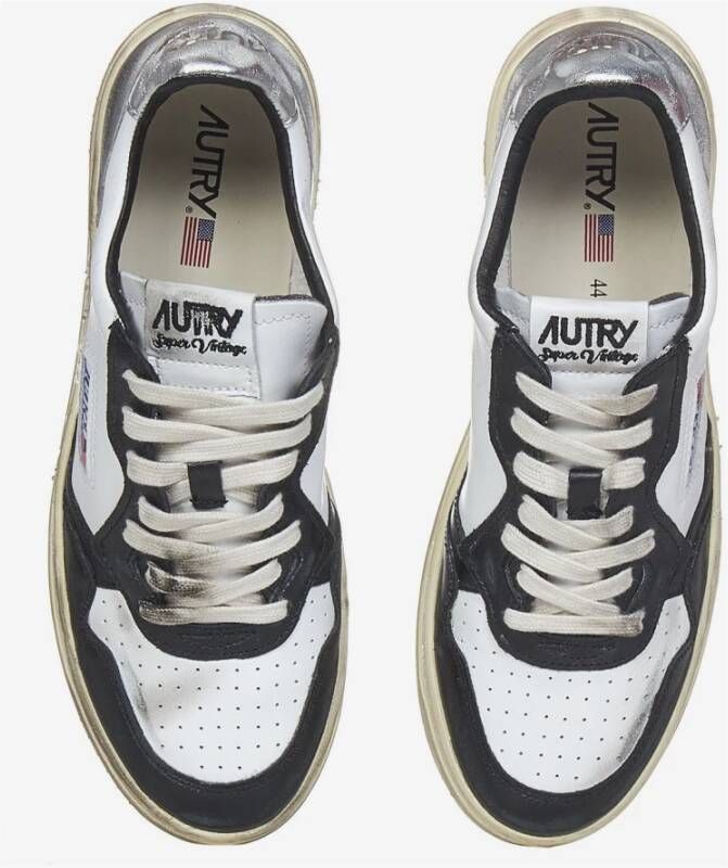Autry Witte Sneakers met Vintage Stijl Wit Heren