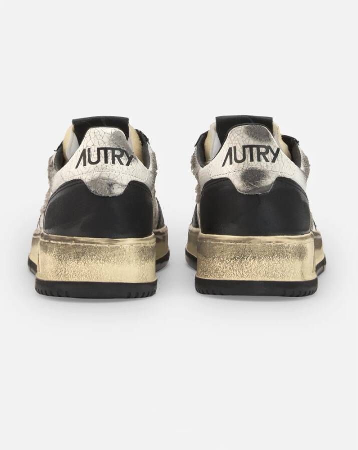 Autry Witte Sneakers met Zwarte Details White Heren