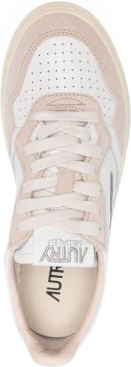 Autry Witte Sneakers Paneeldesign Ronde Neus Multicolor Dames