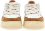 Autry Medalist Sneakers Wit Bruin Logo Patch Brown Heren - Thumbnail 3