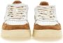 Autry Medalist Sneakers Wit Bruin Logo Patch Brown Heren - Thumbnail 10