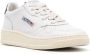 Autry Witte Zwarte leren sneakers met logo patch Beige Dames - Thumbnail 3