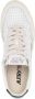 Autry Witte Zwarte leren sneakers met logo patch Beige Dames - Thumbnail 4