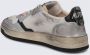 Autry Zilveren Lage Top Sneakers Katoen Leer Gray Heren - Thumbnail 3