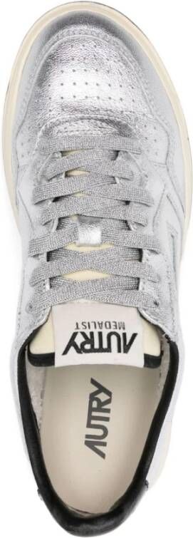 Autry Zilveren Sneakers Medalist Frontsluiting