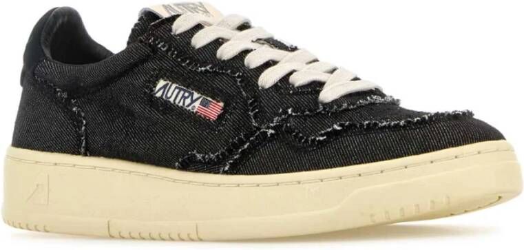 Autry Zwarte Denim Medalist Sneakers