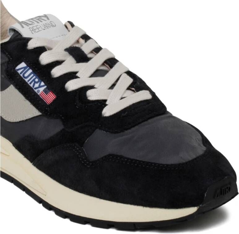 Autry Zwarte Reelwind Sneakers met Iconische Pijl
