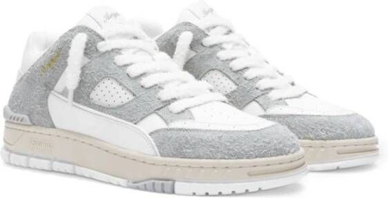 Axel Arigato Grijze & Witte Leren Panel Sneakers Gray Heren