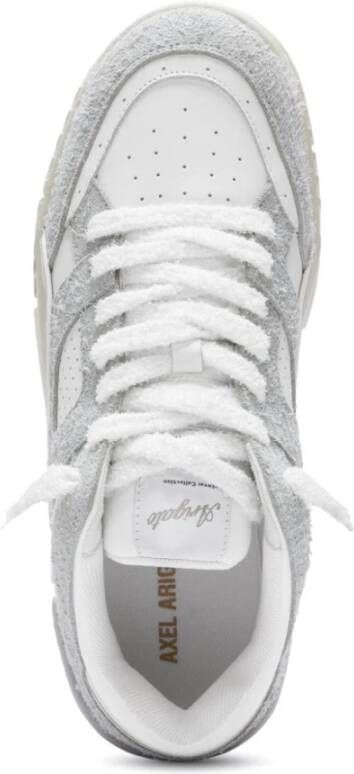 Axel Arigato Grijze & Witte Leren Panel Sneakers Gray Heren