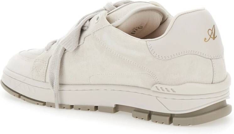 Axel Arigato Beige Lage Top Gelamineerd Leren Sneakers Beige Heren