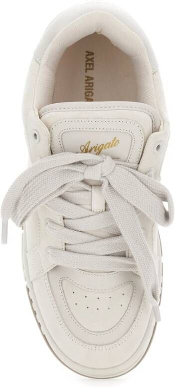 Axel Arigato Beige Lage Top Gelamineerd Leren Sneakers Beige Heren