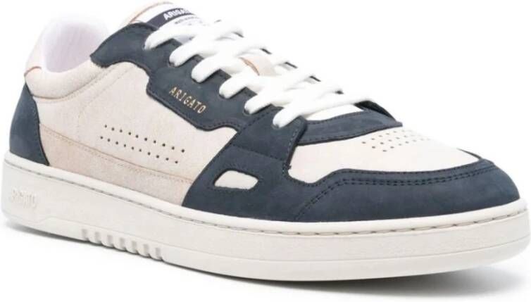 Axel Arigato Beige Nubuck Sneakers met Blauwe Leren Panelen Beige Heren