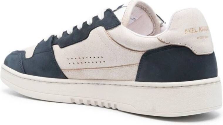 Axel Arigato Beige Nubuck Sneakers met Blauwe Leren Panelen Beige Heren