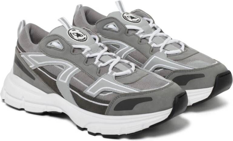 Axel Arigato Grijze Leren Marathon R-Trail Chunky Sneakers Grijs Heren