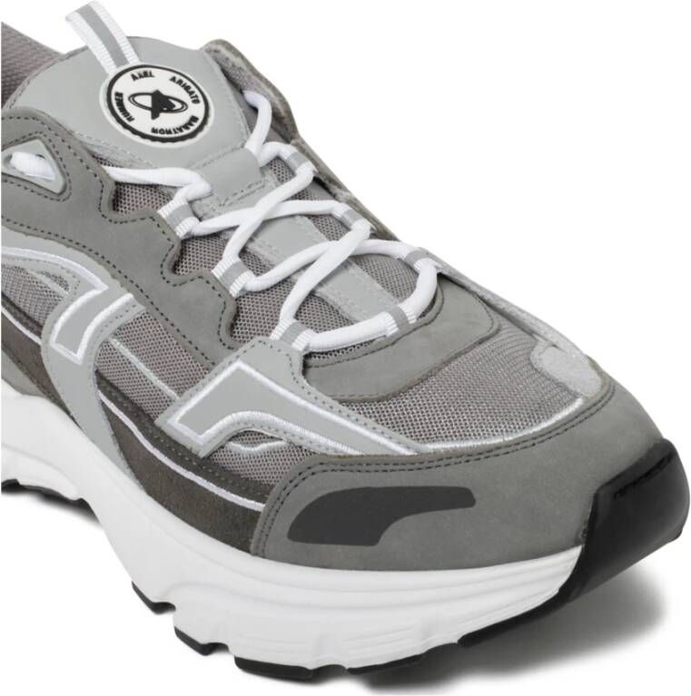 Axel Arigato Grijze Leren Marathon R-Trail Chunky Sneakers Grijs Heren