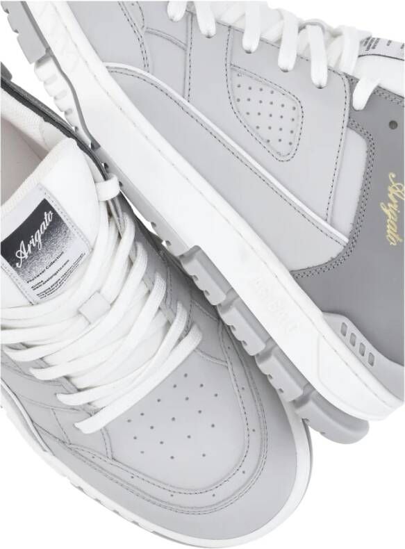 Axel Arigato Grijze Leren Sneakers met Gouden Logo Gray Heren