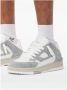 Axel Arigato Grijze Witte Leren Sneaker met Logo Print White Heren - Thumbnail 4