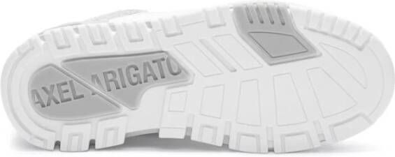 Axel Arigato Grijze Witte Leren Sneaker met Logo Print White Heren