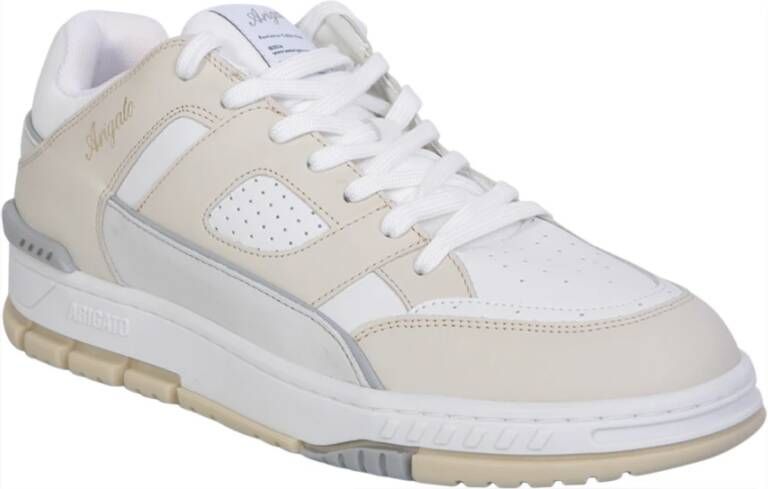 Axel Arigato Gouden Logo Sneakers met Voorsluiting Beige Heren