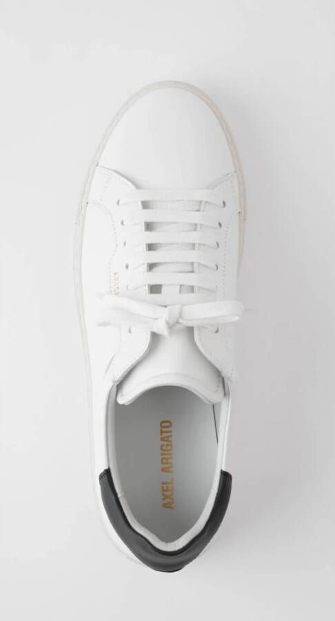 Axel Arigato Clean 180 Sneakers Wit Zwart Leer Gerecyclede Rubberen Zool White Heren