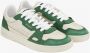 Axel Arigato Witte Sneakers met Lage Top en Groen en Wit Leer White Dames - Thumbnail 4
