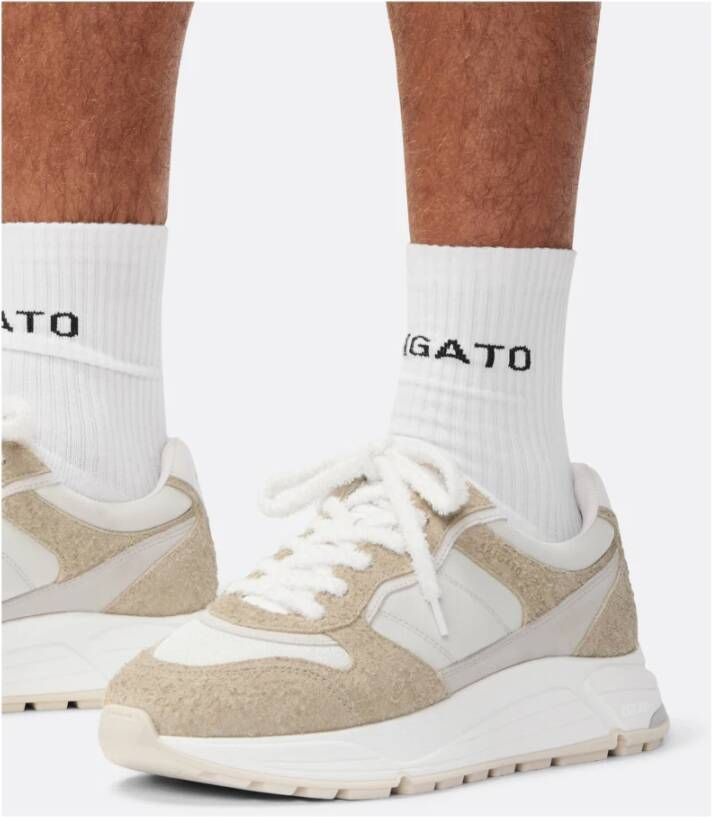 Axel Arigato Vintage-geïnspireerde Rush Sneaker met gedurfde kleuren Beige Heren