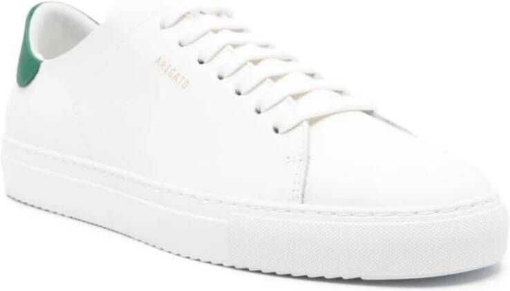 Axel Arigato Witte lage sneakers met groen leren hielstuk White Heren - Foto 2