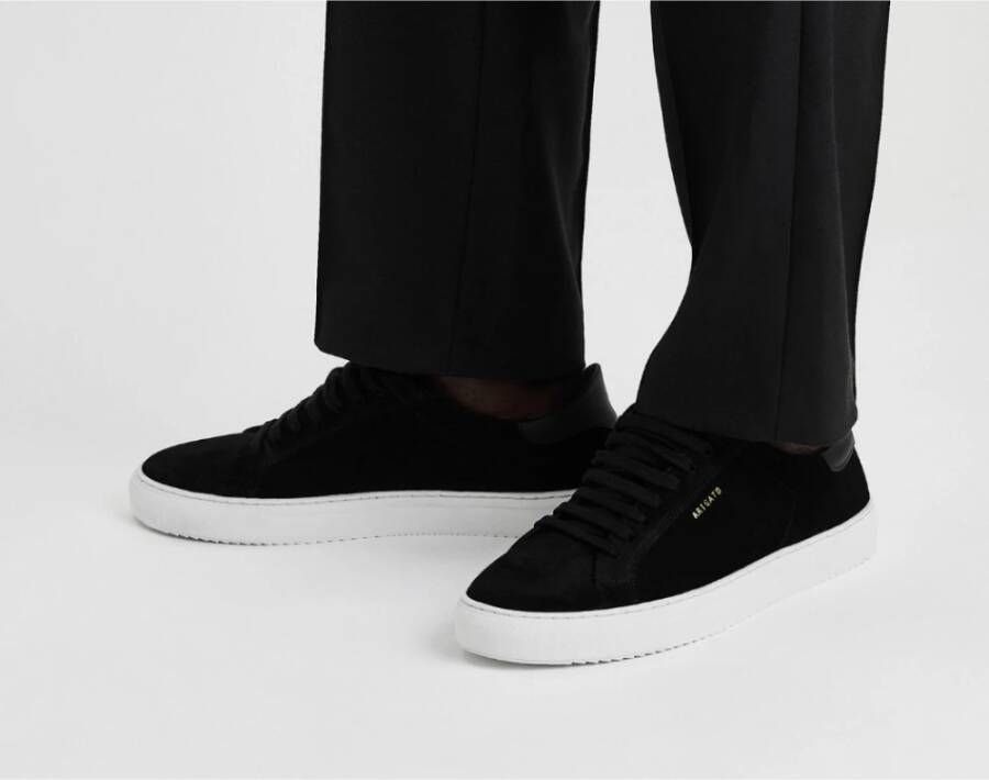 Axel Arigato Zwarte Clean 90 Suede Sneaker Schoenen Black Heren