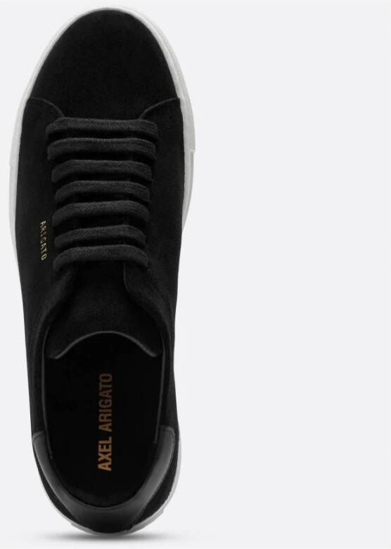Axel Arigato Zwarte Clean 90 Suede Sneakers Zwart Wit