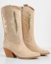 Babouche Cowboy Laarzen Beige Dames - Thumbnail 2