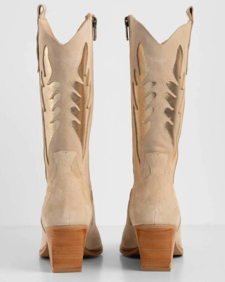 Babouche Cowboy Laarzen Beige Dames