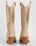 Babouche Cowboy Laarzen Beige Dames - Thumbnail 4