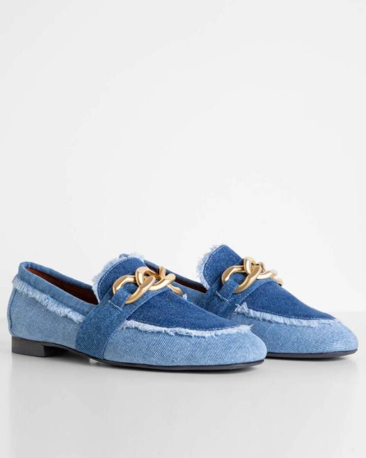 Babouche Loafers Dicht Model Blue Dames