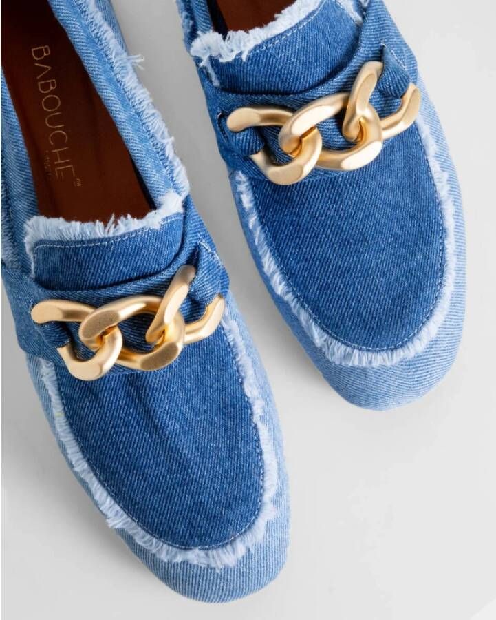 Babouche Loafers Dicht Model Blue Dames