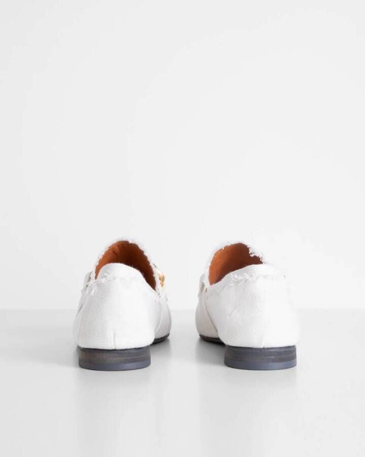 Babouche Loafers Dicht Model White Dames