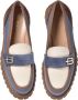 Baldinini Air force blue leather and vanilla patent leather loafers - Thumbnail 2