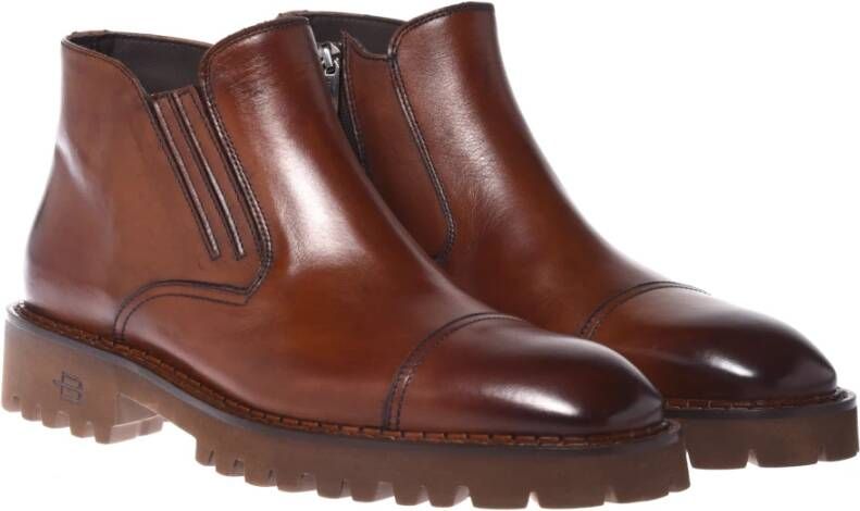 Baldinini Ankle boots in leather Brown Heren