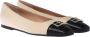 Baldinini Ballerina pump in black and vanilla leather Multicolor Dames - Thumbnail 3