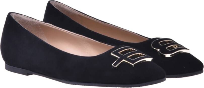 Baldinini Ballerina pumps in black suede Black Dames