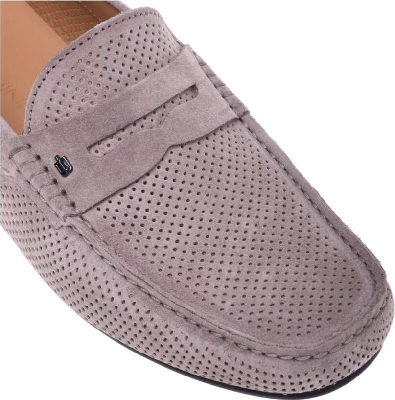 Baldinini Beige perforated leather loafer