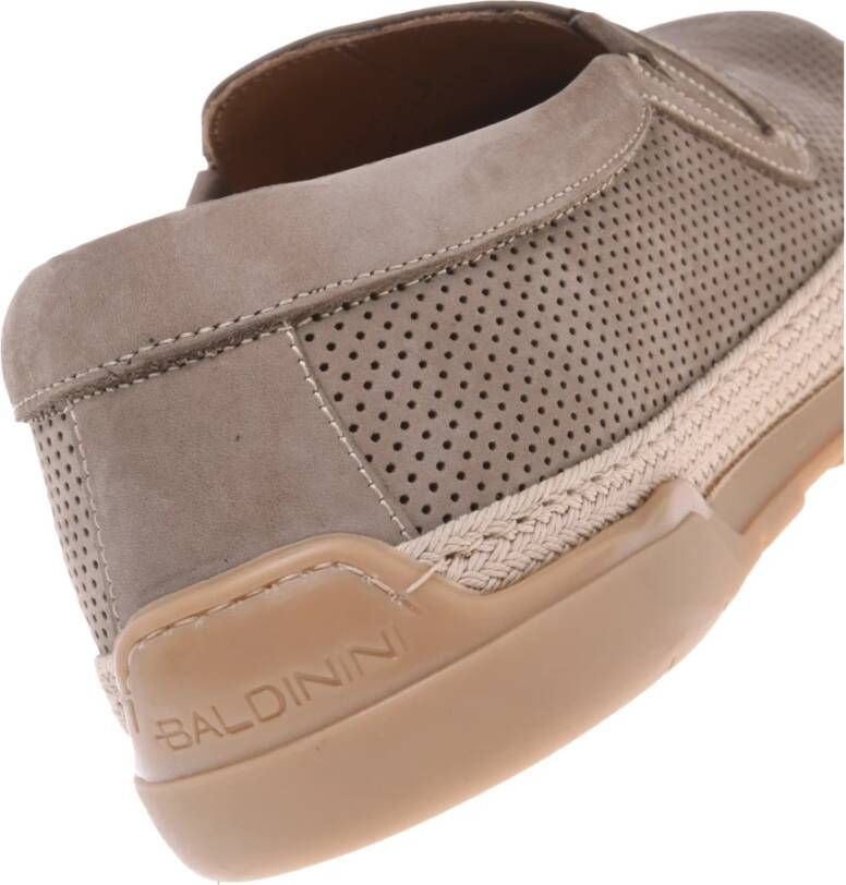 Baldinini Beige perforated nubuck slipper