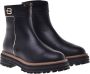 Baldinini Black and platinum calfskin ankle boots Zwart Dames - Thumbnail 3